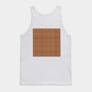 Brown square mesh grid lines pattern Tank Top